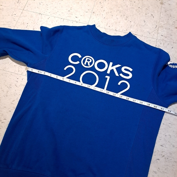 Crooks & Castles | Blue Crooks 2012 graphic crew neck unisex sweater - Picture 6 of 8